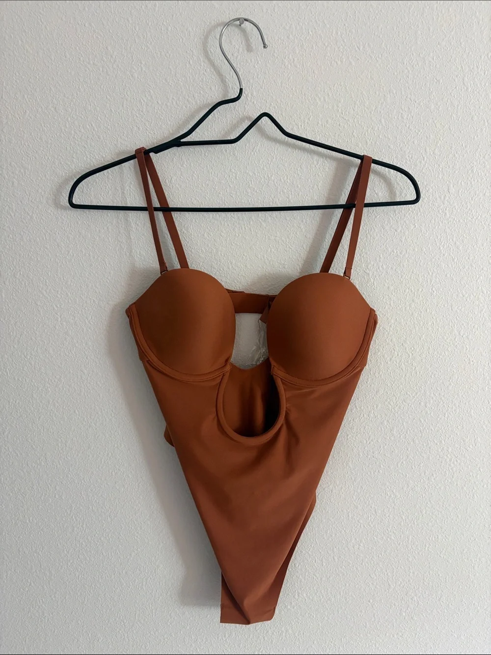 New SKIMS Women's Molded Cup One-Piece Bodysuit in Rust
